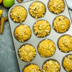 Moist and tender with chunks of banana throughout, these Banana Nut Muffins are always a hit for breakfast or brunch.