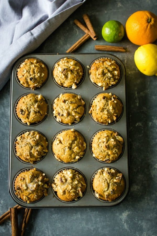 Moist and tender with chunks of banana throughout, these Banana Nut Muffins are always a hit for breakfast or brunch. Great for making ahead, too!
