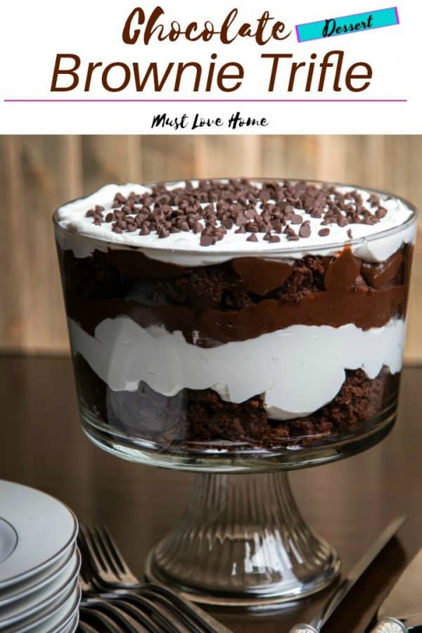 Chocolate Brownie Trifle Dessert is an amazing, classic dessert that is sweet, creamy, chewy and crunchy all in one.