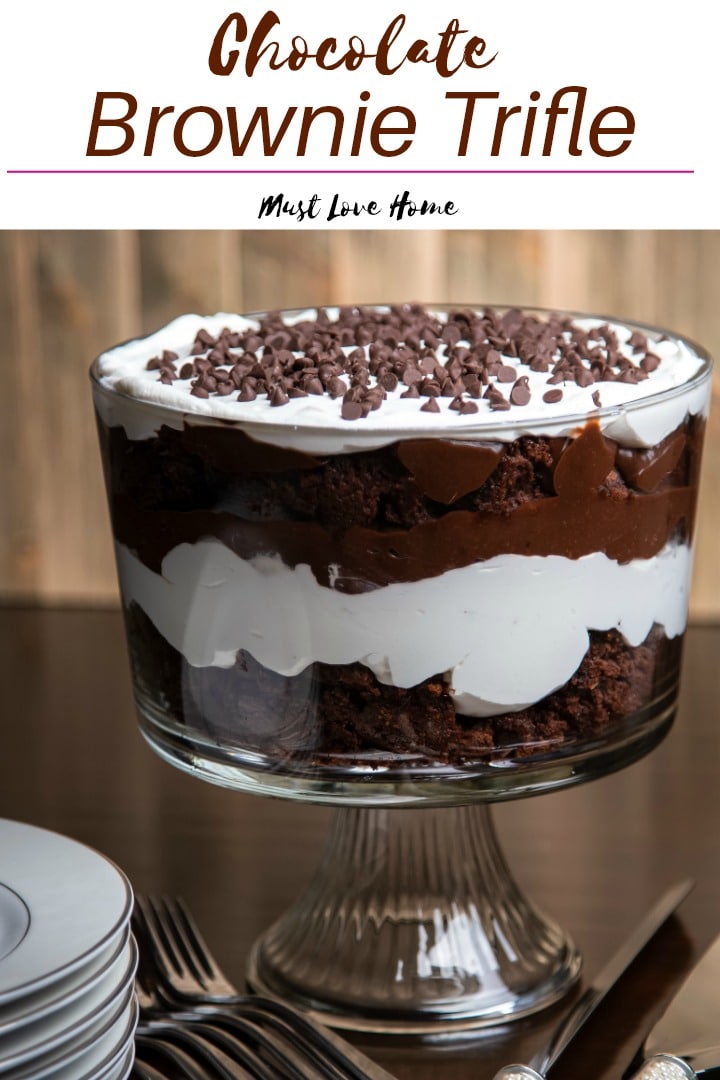 Chocolate Brownie Trifle Dessert is an amazing, classic dessert that is sweet, creamy, chewy and crunchy all in one. Everyone will be raving and asking for more!