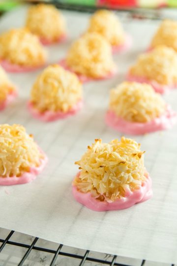 Coconut Macaroon Gems are soft and gooey on the inside and crisp toasted coconut on the outside - a simple to make sweet treat that's ready in minutes.