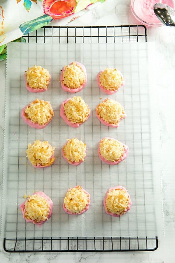 Coconut Macaroon Gems are soft and gooey on the inside and crisp toasted coconut on the outside - a simple to make sweet treat that's ready in minutes.