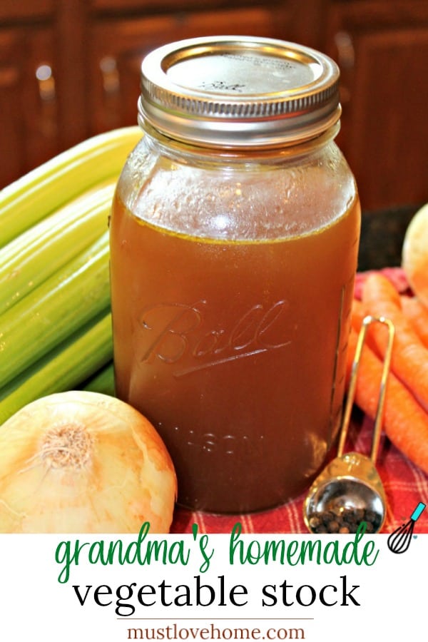 Grandma's  Vegetable Stock is like having liquid gold in a mason jar - it adds incredible richness to every recipe.