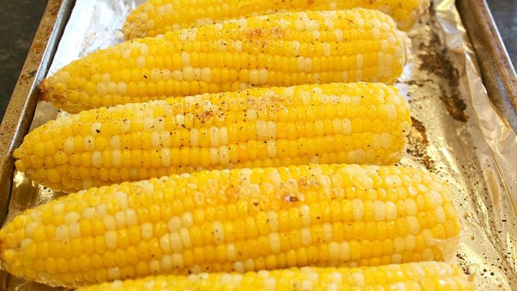 Parmesan Chive Corn on the Cob in the oven