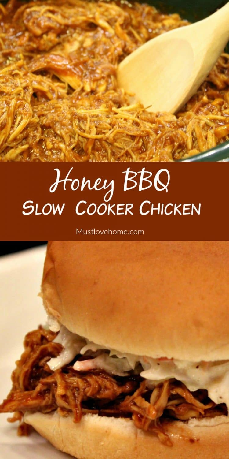 Slow Cooker Barbecue Pulled Chicken – Must Love Home