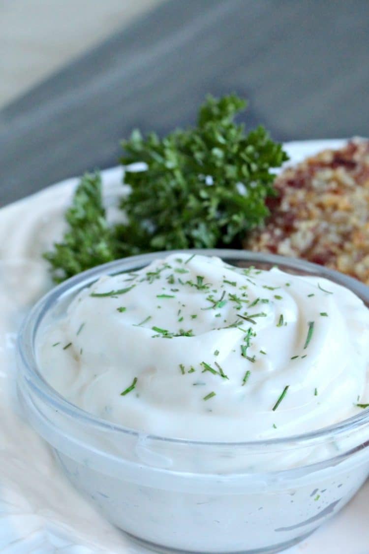 Making delicious homemade Garlic Dill Aioli only takes a few minutes and the result is a flavorful dip or spread that packs a real garlic punch.
