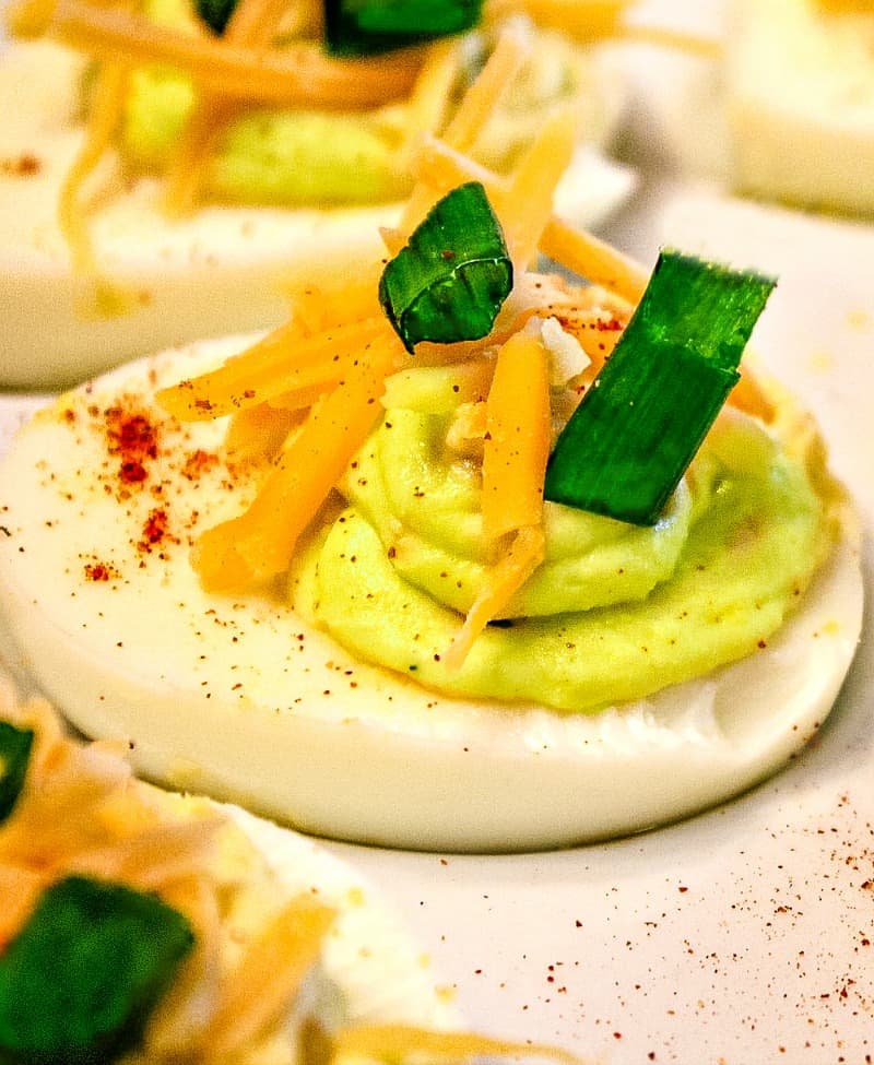  Tex Mex Spicy Deviled Eggs. It's a twist on the classic recipe with cheddar cheese, jalapeno, and chipotle pepper spice. South of the Border never tasted so good! Mustlovehomecooking
