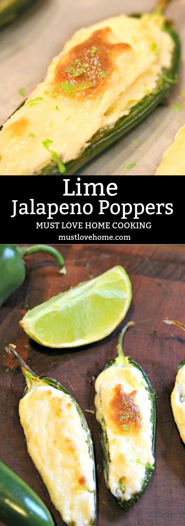 Lime Jalapeno Poppers - baked rather than deep fried with a pop of lime.