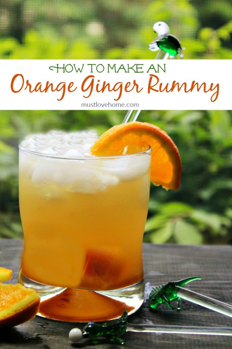 An Orange Ginger Rummy is a simple blend of rum, orange simple syrup and ginger ale - easy to make but tastes so smooth you will think you are being served in a fancy club.