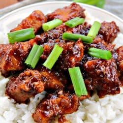 Slow Cooker General Tso's Chicken is a favorite Chinese take out dish that is crazy easy to make at home and this tastes even better! Your family will not be able to get enough!