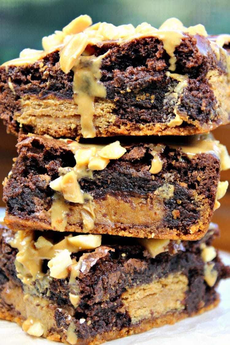 Ultimate Peanut Butter Brownies are full of peanut butter sandwich cookies, peanut butter cups and fudge brownie batter for the ultimate peanut butter lover.