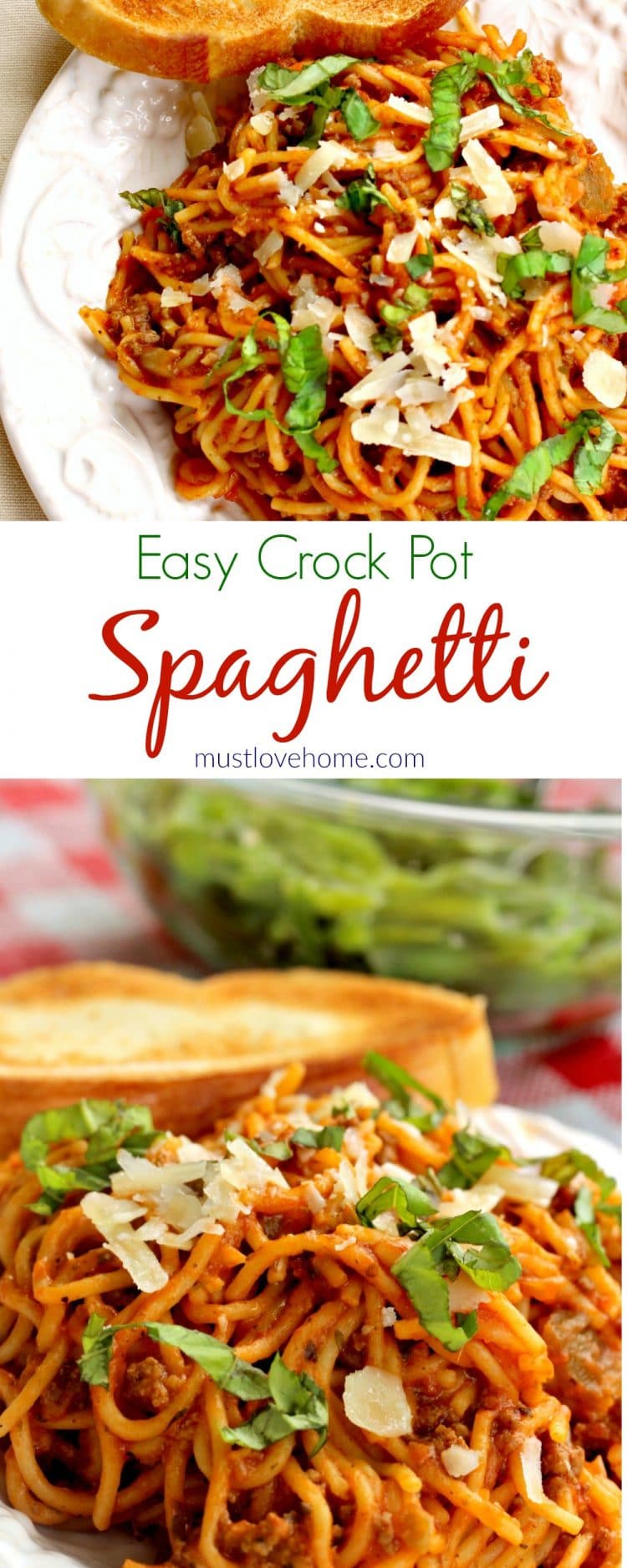 Easy Crock Pot Spaghetti is the real deal - with just beef, pasta , sauce and a few spices it is a cinch to make and full of flavor. This recipe is a definite thumbs up!