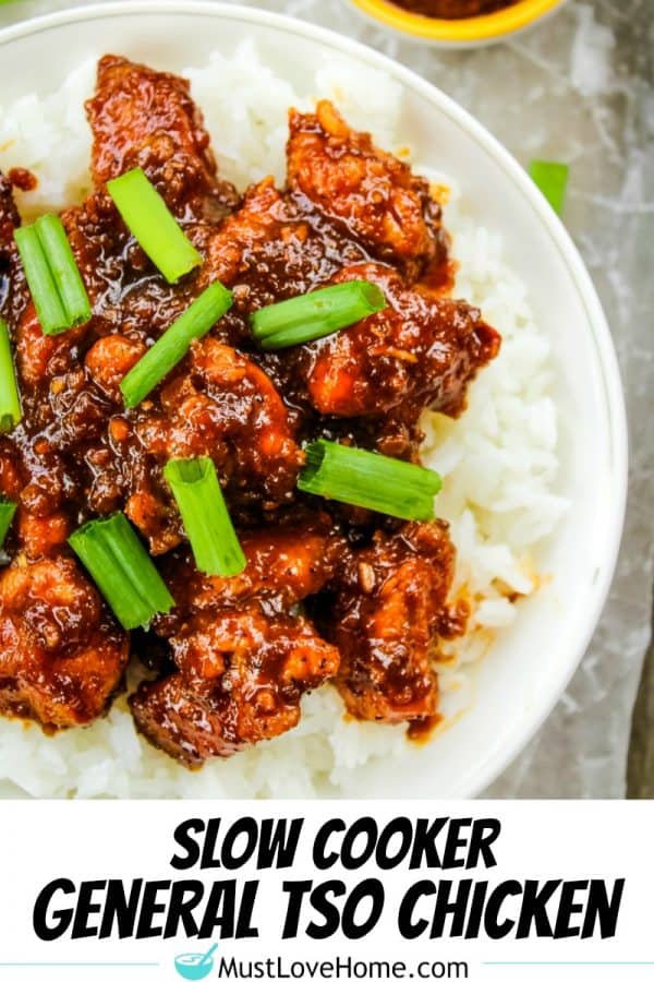 Slow Cooker General Tso Chicken is a favorite Chinese take out dish that is crazy easy to make at home and this tastes even better!