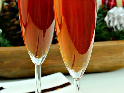 Make any occasion special with delicious Cherry Champagne Punch! Try this unique flavor combination of Cherry Liqueur and Rosemary!