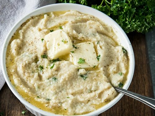 Creamed Cauliflower with cream, butter and seasonings is a healthy and tasty alternative to your favorite mashed potatoes.#mustlovehomecooking #cauliflowerrecipe