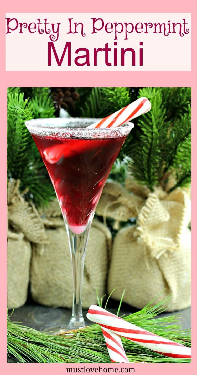 Surprise your guests by serving them a festive Pretty In Peppermint Martini! Made with Vanilla Vodka, Peppermint Schnapps and Stirrings Pomegranate Cocktail mixer, garnished with a peppermint stick! Holiday spirits never tasted so good!