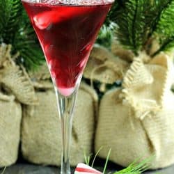 Surprise your guests by serving them a festive Pretty In Pink Martini made with vanilla vodka, Peppermint Schnapps and Pomegranate cocktail mixer. Garnish with a peppermint stick for extra cheer!