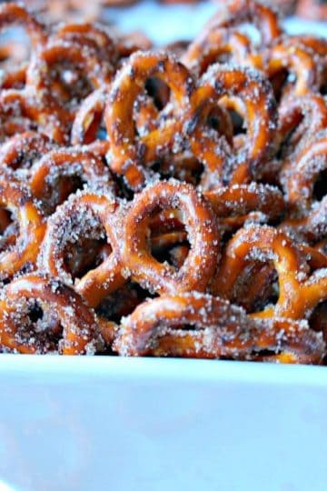 So Irresistible Cinnamon Sugar Pretzels use just four ingredients to take your average pretzel to a new snacking level. Set out a bowl of these and watch them disappear!