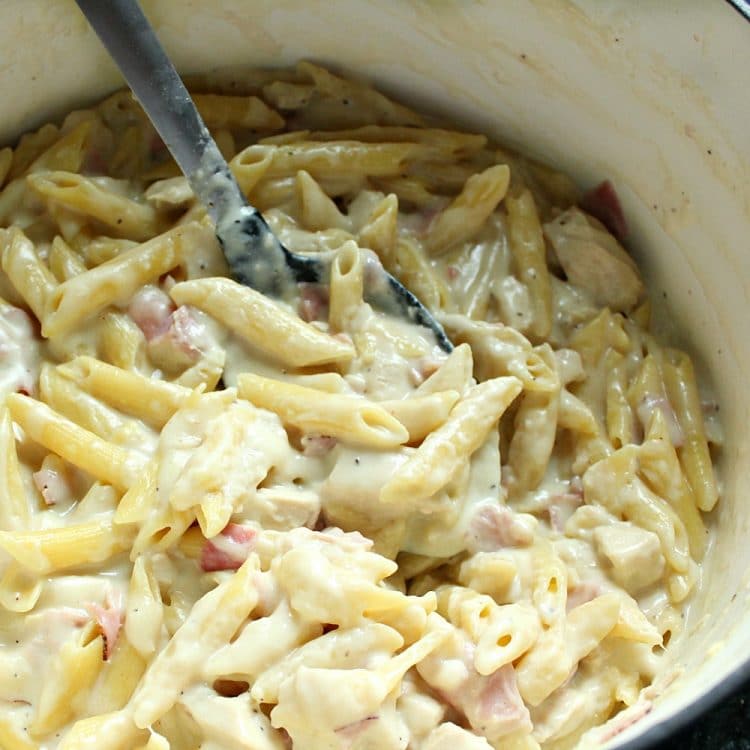 Chicken Cordon Bleu Penne Pasta