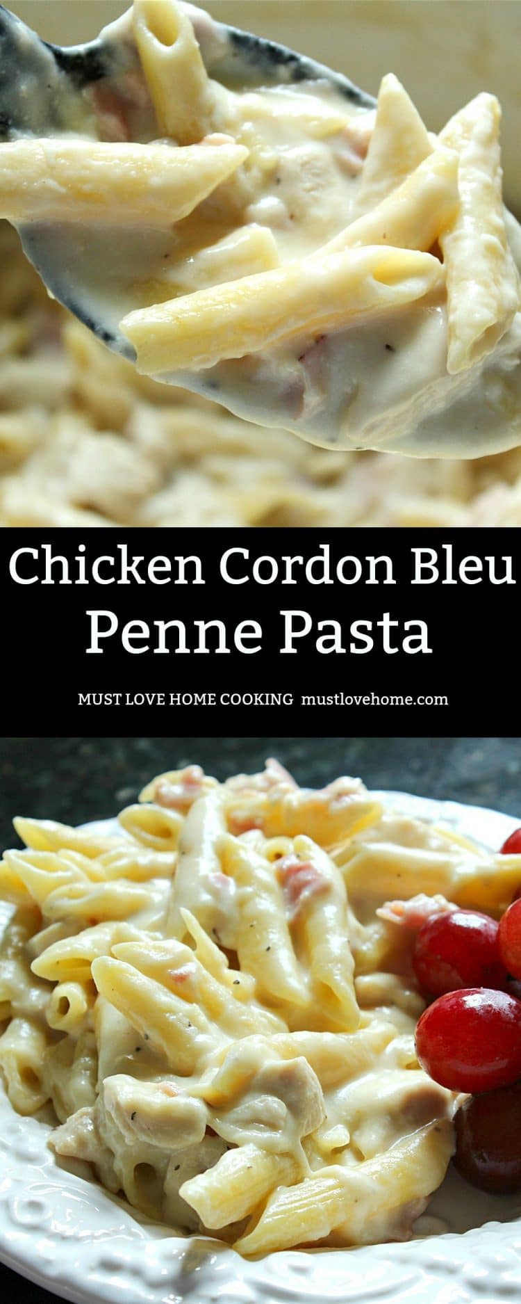 Chicken Cordon Bleu Penne Pasta is a delicious take on the old French Classic!