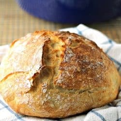 Rustic No Knead Bread, made with ingredients you can find anywhere. Use this easy recipe to bake fresh, homemade bread that you can serve with dinner tonight!