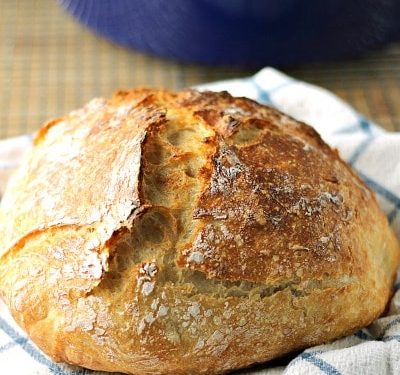 Rustic No Knead Bread, made with ingredients you can find anywhere. Use this easy recipe to bake fresh, homemade bread that you can serve with dinner tonight!