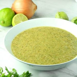 Homemade Zesty Tomatillo and Lime Sauce recipe in under 30 minutes.