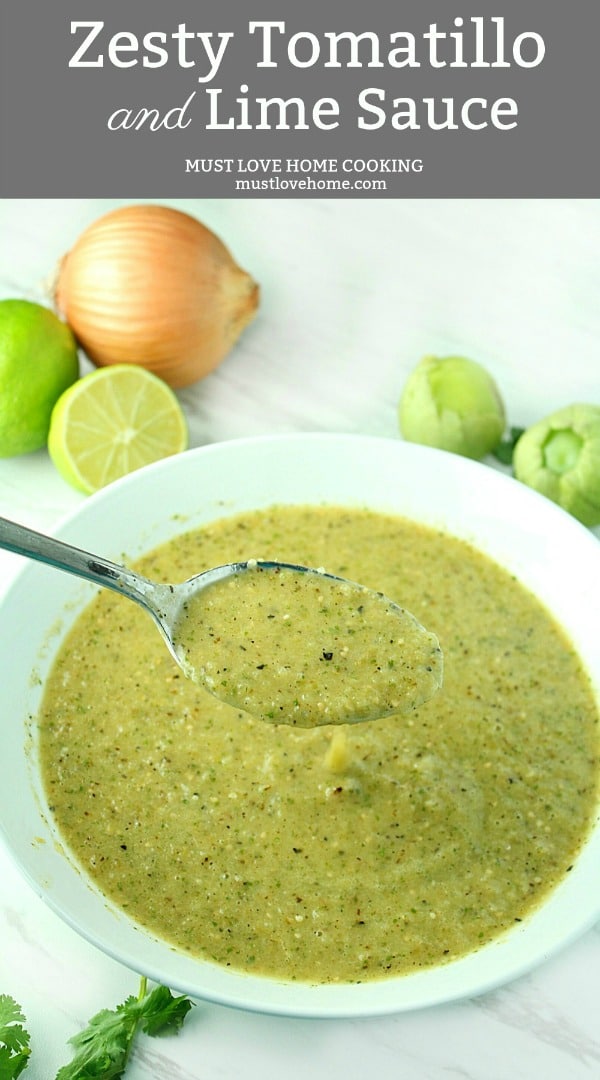 Homemade Zesty Tomatillo and Lime Sauce recipe in under 30 minutes.