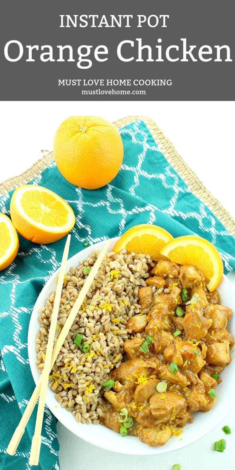 Instant Pot Orange Chicken, has an addictive sweet sticky sauce and a touch of heat.