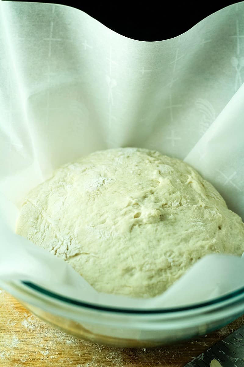 Rising dough for no-knead bread