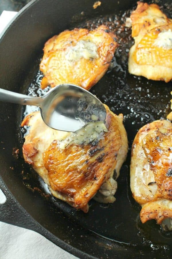 Pan Roasted Chicken Thighs