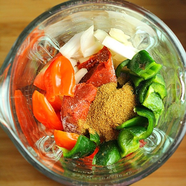 habanero sauce in a food processor