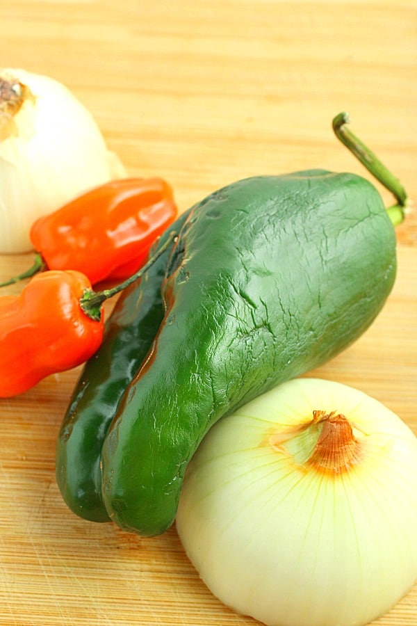 poblano and habanero peppers