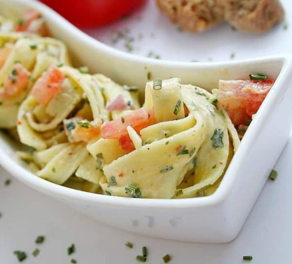 pasta with white sauce