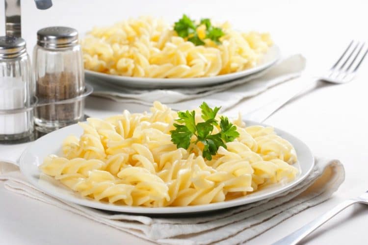 cooked pasta on a plate