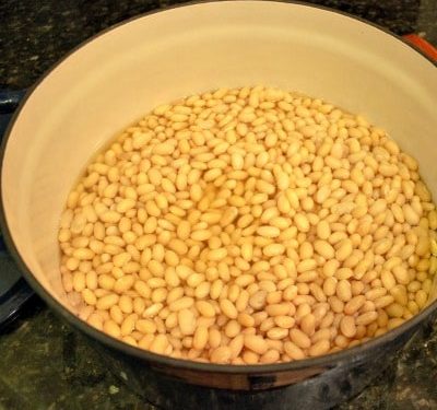 Dry Beans no soak cooked in pot
