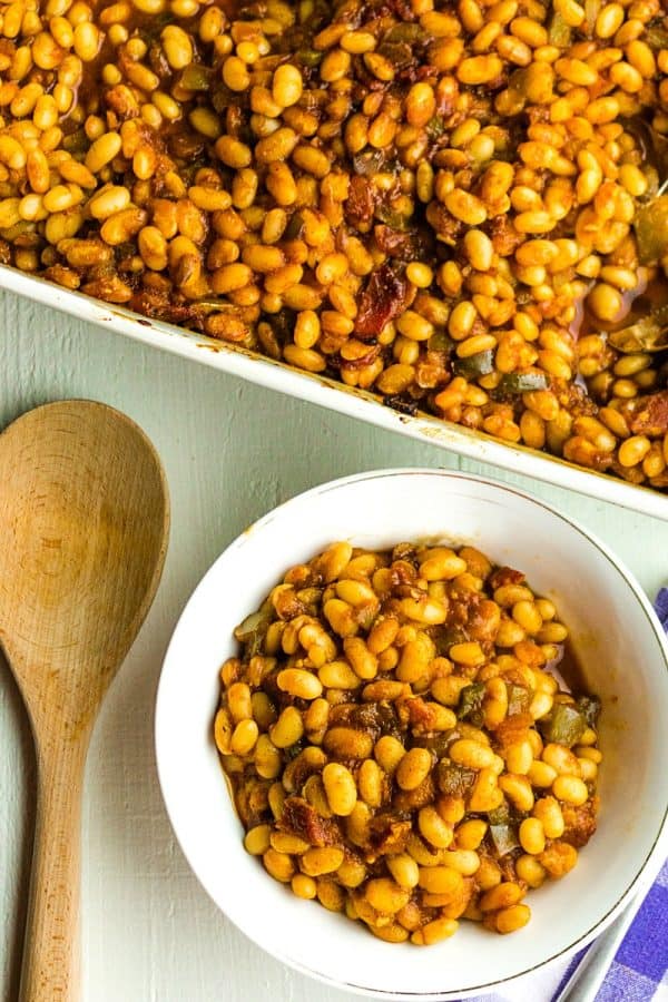 A classic brown sugar, vinegar and mustard syrup makes these From Scratch Cola Baked Beans a hit every time!