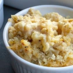 Cauliflower Mac and Cheese in a ramikin