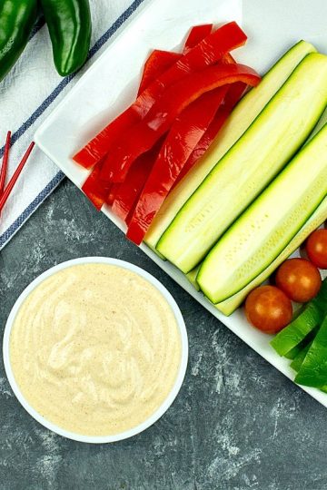 7 minute yum yum sauce as a dip for vegetables