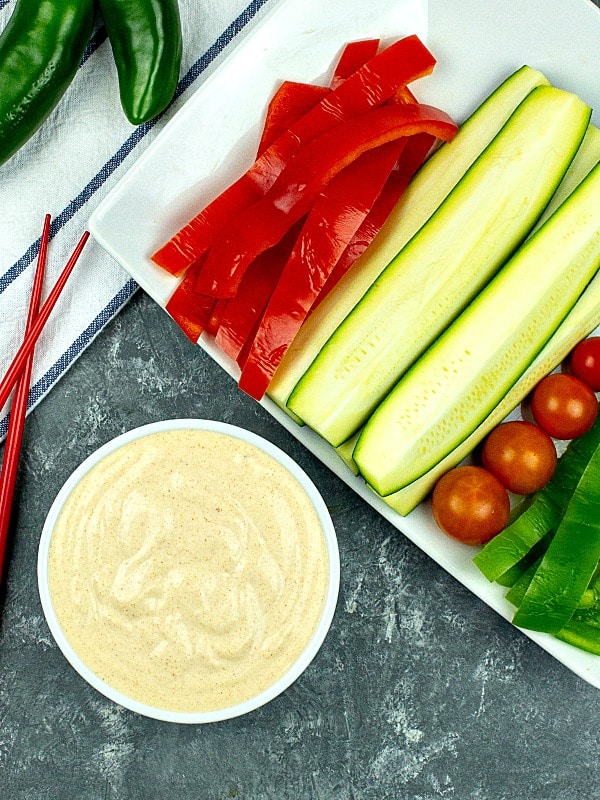 7 minute yum yum sauce as a dip for vegetables