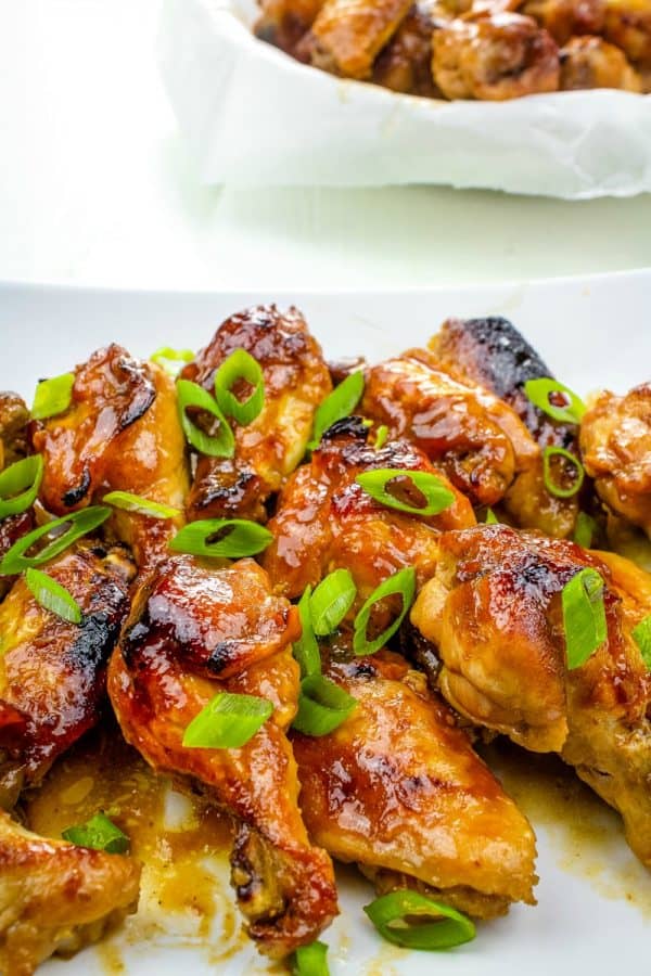 Kickin' Teriyaki Hot Wings are smothered in honey, sriracha, hoisin and teriyaki sauce then oven baked to crispy perfection.