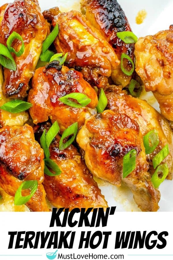 Kickin' Teriyaki Hot Wings are smothered in honey, sriracha, hoisin and teriyaki sauce then oven baked to crispy perfection.