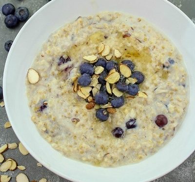 Slow Cooker Blueberry Almond Oatmeal