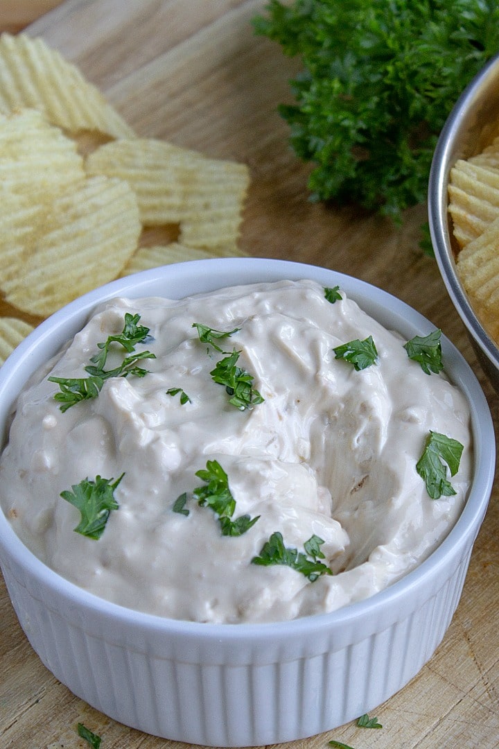 Quick French Onion Dip is amazingly easy to make with only 3 ingredients. One you taste this onion dip recipe, you will NEVER want the store bought kind again!