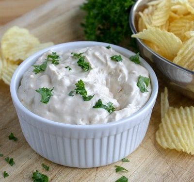 Quick French Onion Dip is amazingly easy to make with only 3 ingredients. One you taste this onion dip recipe, you will NEVER want the store bought kind again!