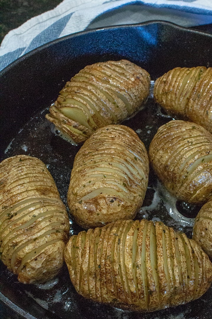 hallebach potatoes in cast iron skillet