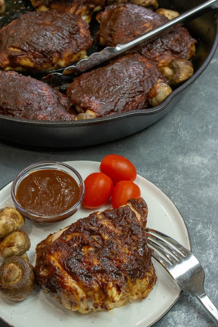 Smooth and spicy, Savory Chocolate Barbecue Chicken is smothered in a rich sauce made with dark chocolate, cumin, cider vinegar, brown sugar and a splash of coffee.   A complex sauce paired with chicken for an undeniably different and delicious taste!
