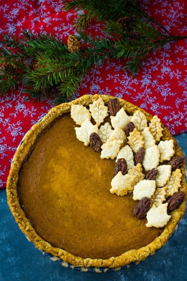 With all the delicious flavor of classic pumpkin pie, this easy Brandy Pumpkin Pie recipe is made with pumpkin, evaporated milk and spices with a healthy shot of good cheer added for the holidays!