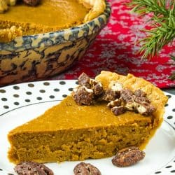 With all the delicious flavor of classic pumpkin pie, this easy Brandy Pumpkin Pie recipe is made with pumpkin, evaporated milk and spices with a healthy shot of good cheer added for the holidays!