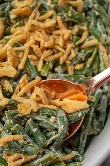 A delicious side dish for any occasion - Amazing Green Bean Mustard Sauce Casserole recipe is easy to make with real cream and approved by kids!